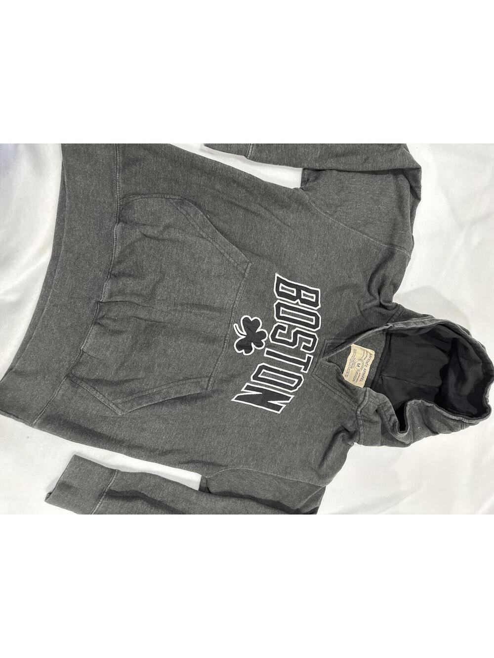 Bay State Apparel Boston Shamrock Pullover Hoodie Gray SizeM